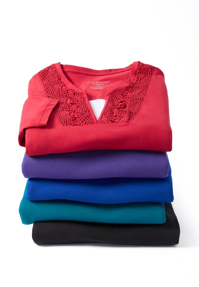 Suprema&reg; Lace Trim Duet Top image number 1