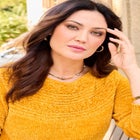 Chenille Cable-Knit Boatneck Sweater image number null