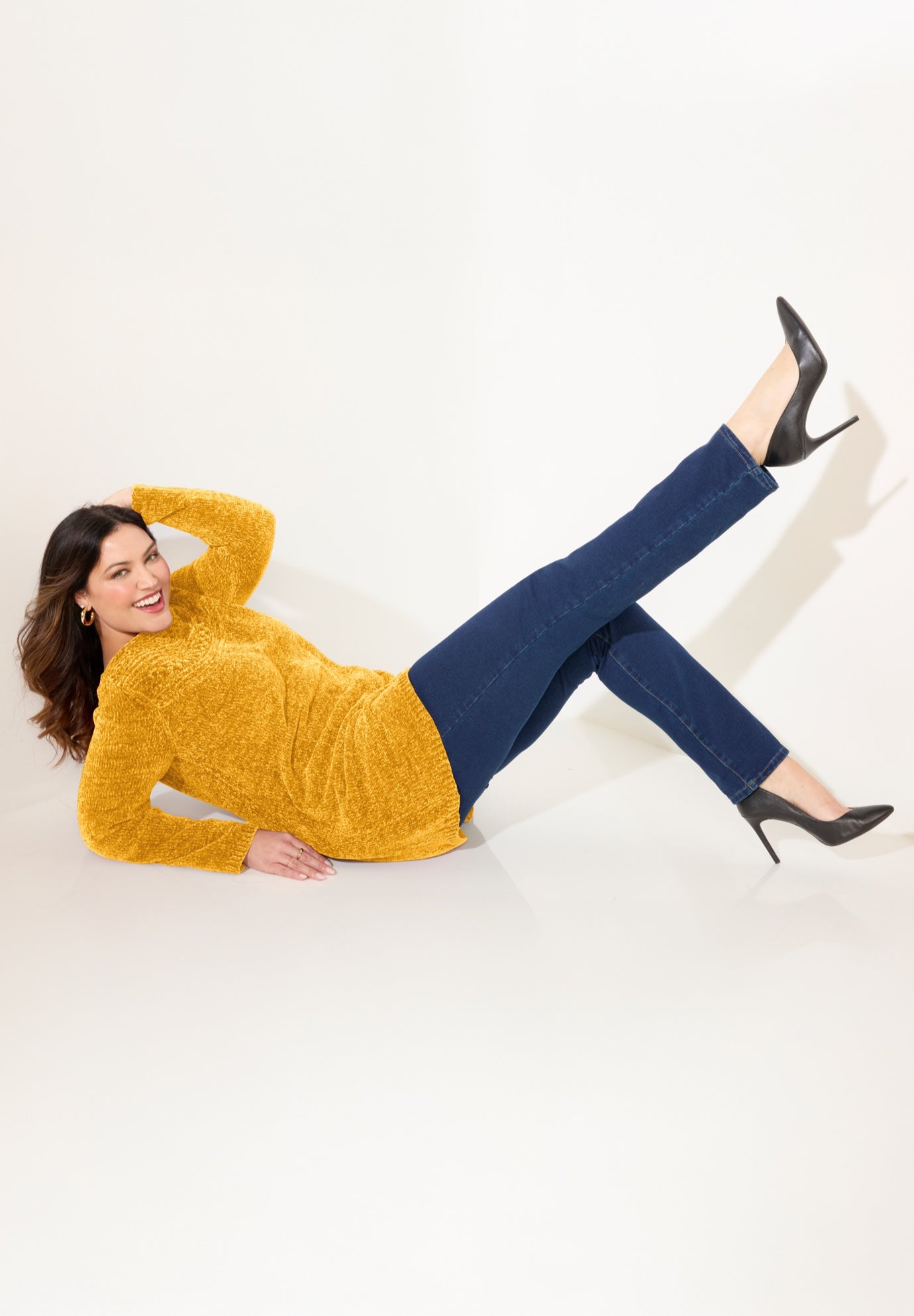 Chenille Cable-Knit Boatneck Sweater image number 2