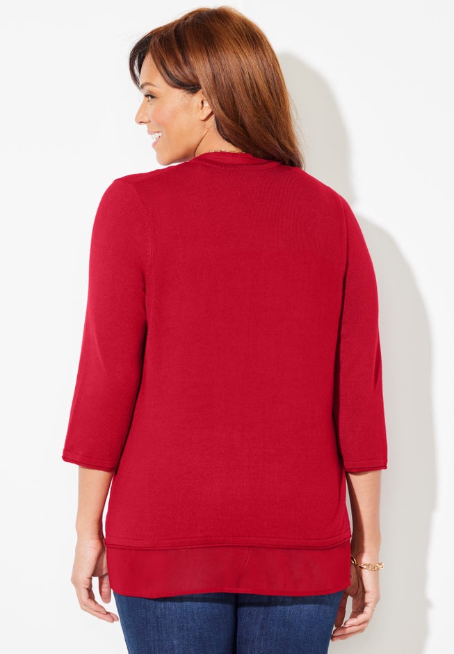 Mixed Media Cardigan image number 1