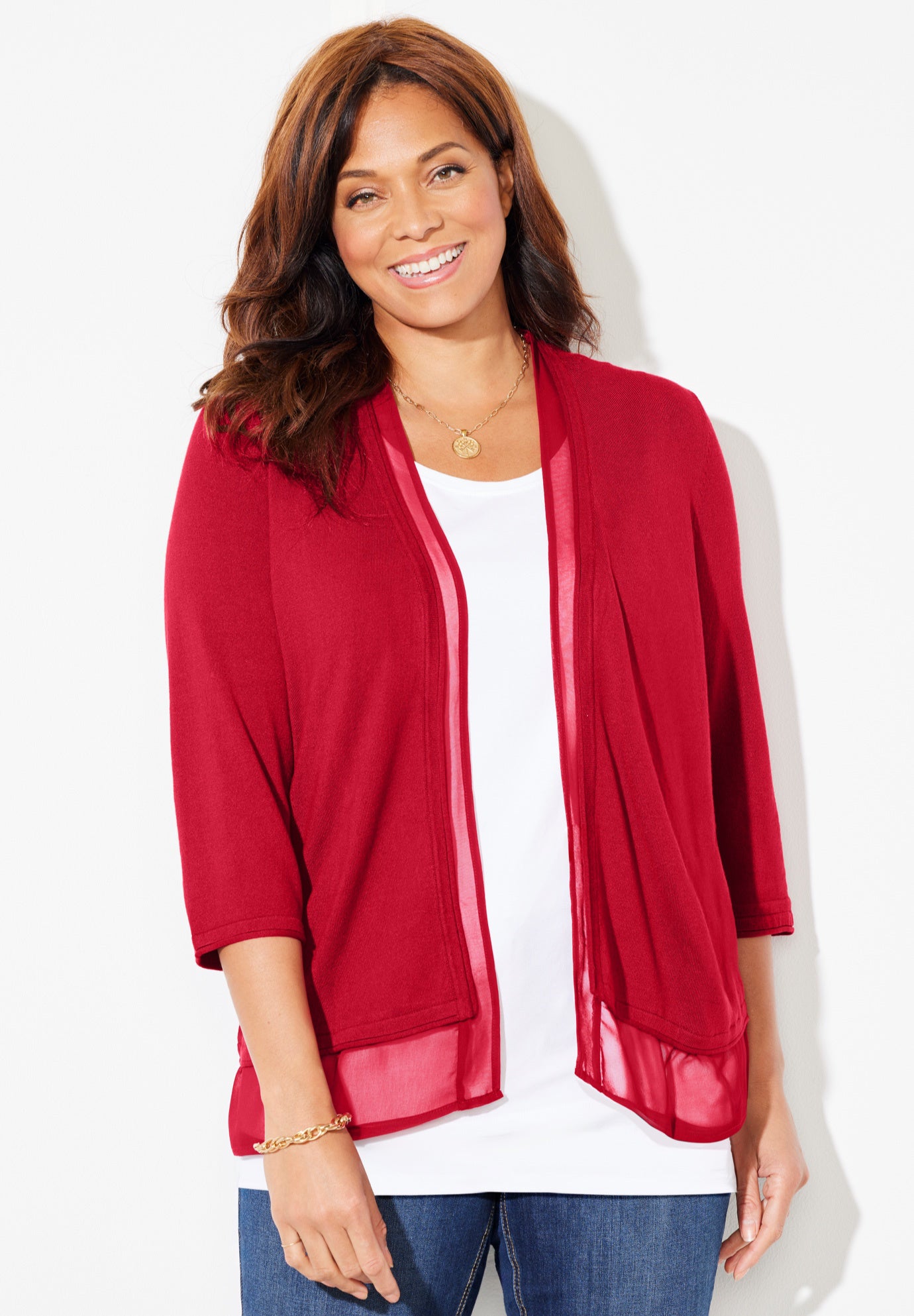 Mixed Media Cardigan image number 0