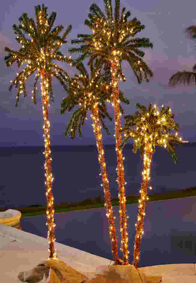 6' Pre-lit Single Palm Tree image number 2