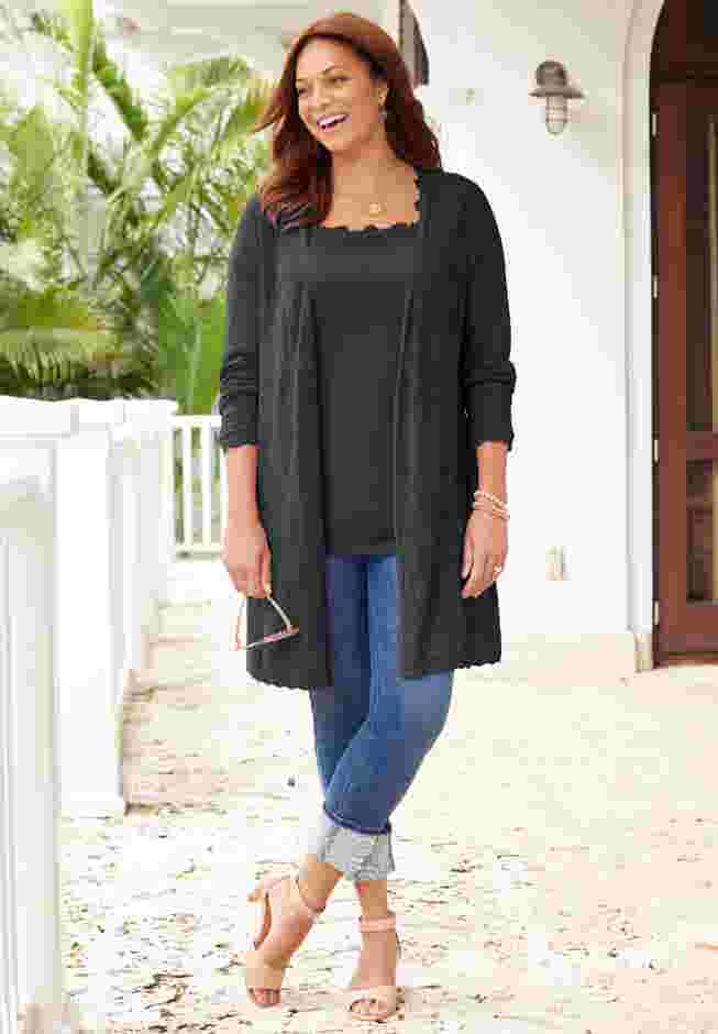 Pointelle Cardigan image number 0