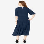 Hand-Crinkled Crochet Neck Dress image number null