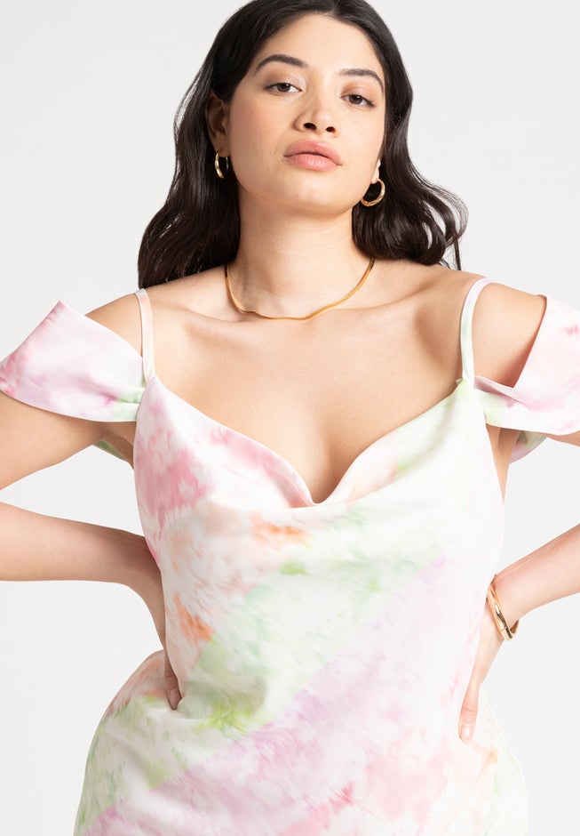 Off The Shoulder Bias Dress image number 2