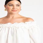 Ruffle Neckline Mini Dress image number null