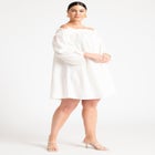 Ruffle Neckline Mini Dress image number null