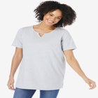 Perfect Short-Sleeve Keyhole Tee image number null