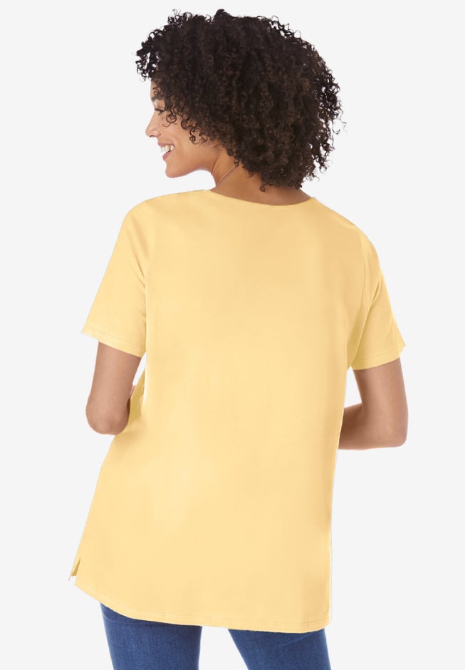 Perfect Short-Sleeve Keyhole Tee image number 1