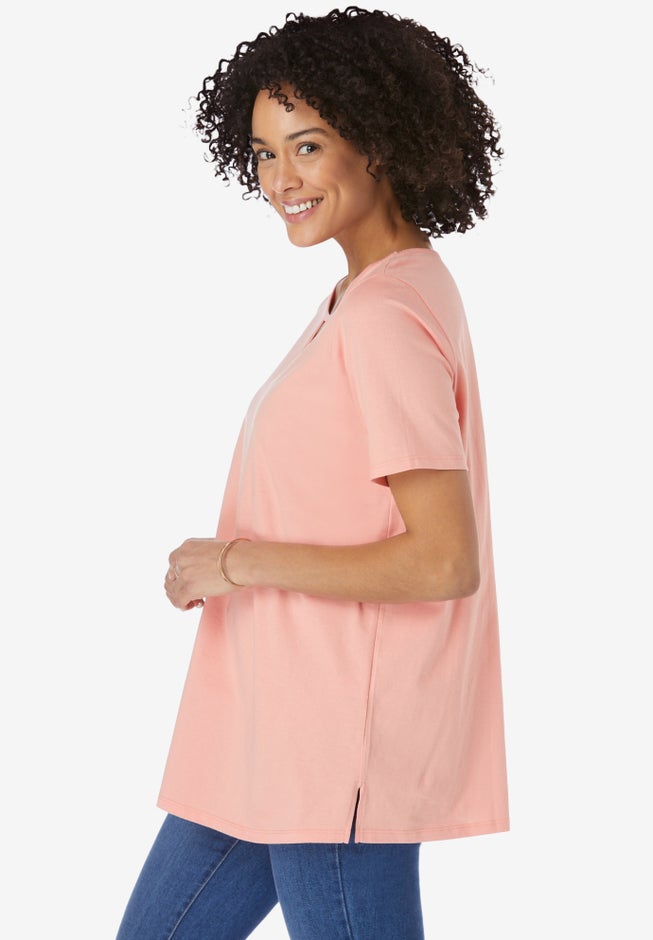 Perfect Short-Sleeve Keyhole Tee image number 2