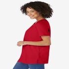 Perfect Short-Sleeve Keyhole Tee image number null