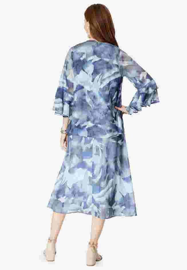 Ruffle-Detail Jacket Dress Set image number 1