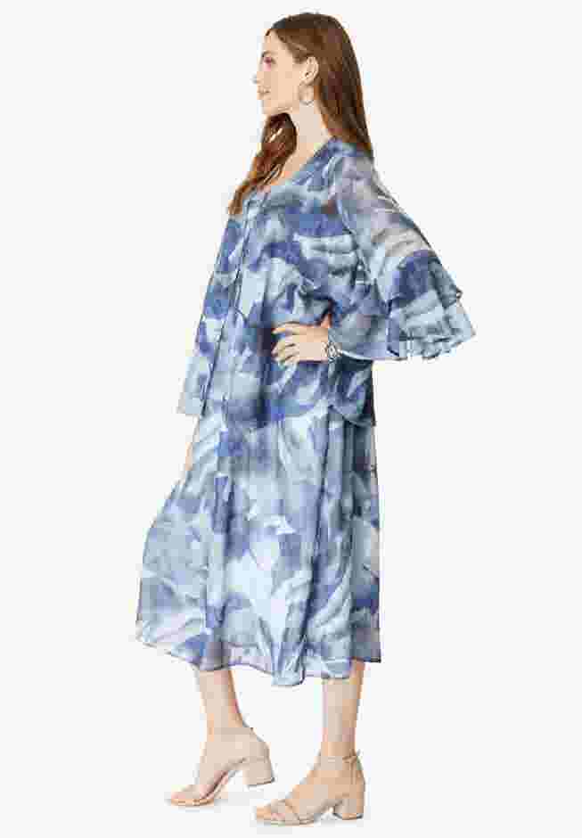 Ruffle-Detail Jacket Dress Set image number 2