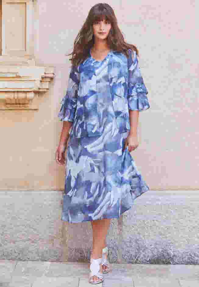 Ruffle-Detail Jacket Dress Set image number 4