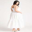 Mixed Fabric Tank Dress image number null