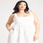 Mixed Fabric Tank Dress image number null