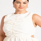 Shirred Bodice Midi Dress image number null