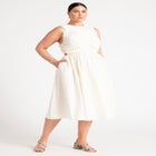 Shirred Bodice Midi Dress image number null