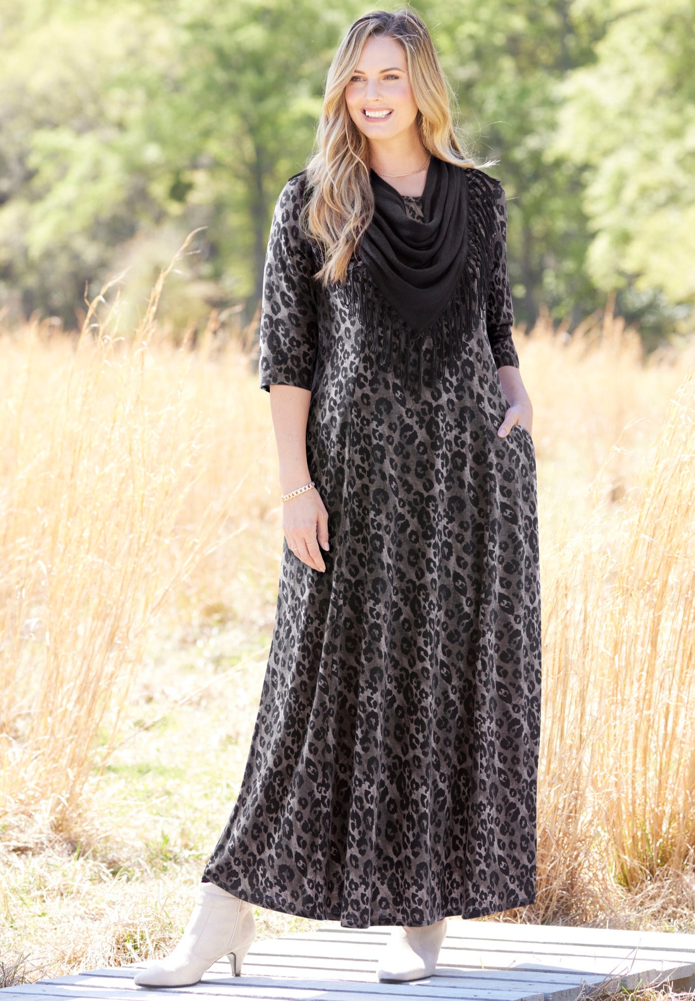 Maxi Dress & Scarf Duet image number 0