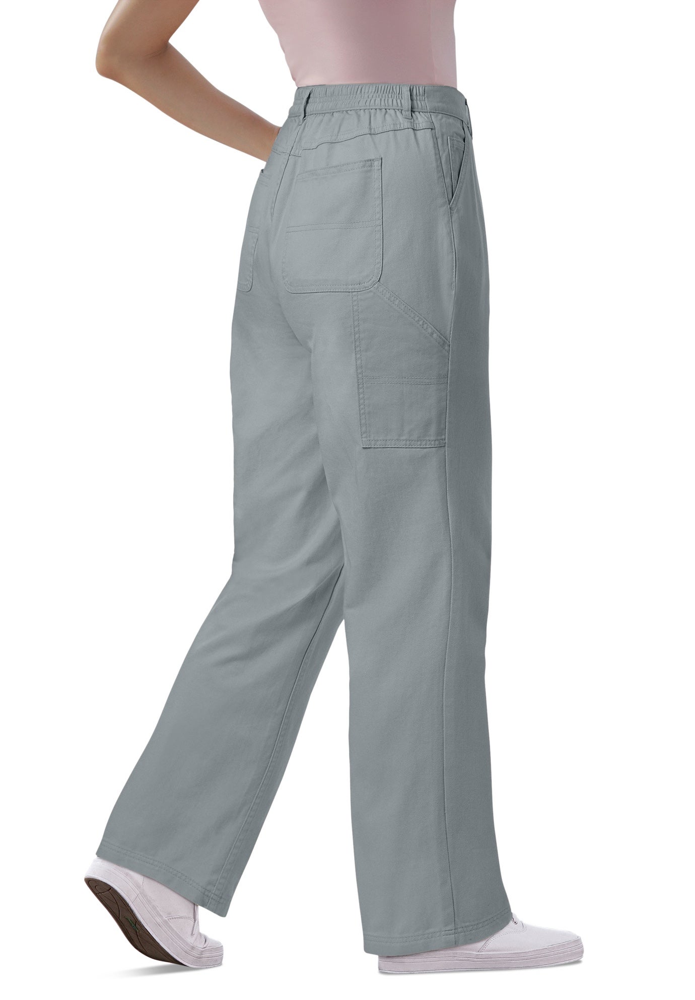 Back-Elastic All-Cotton Denim Carpenter Jeans image number 2