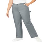 Back-Elastic All-Cotton Denim Carpenter Jeans image number null