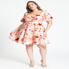 Puff Sleeve Sweatheart Mini Dress image number null