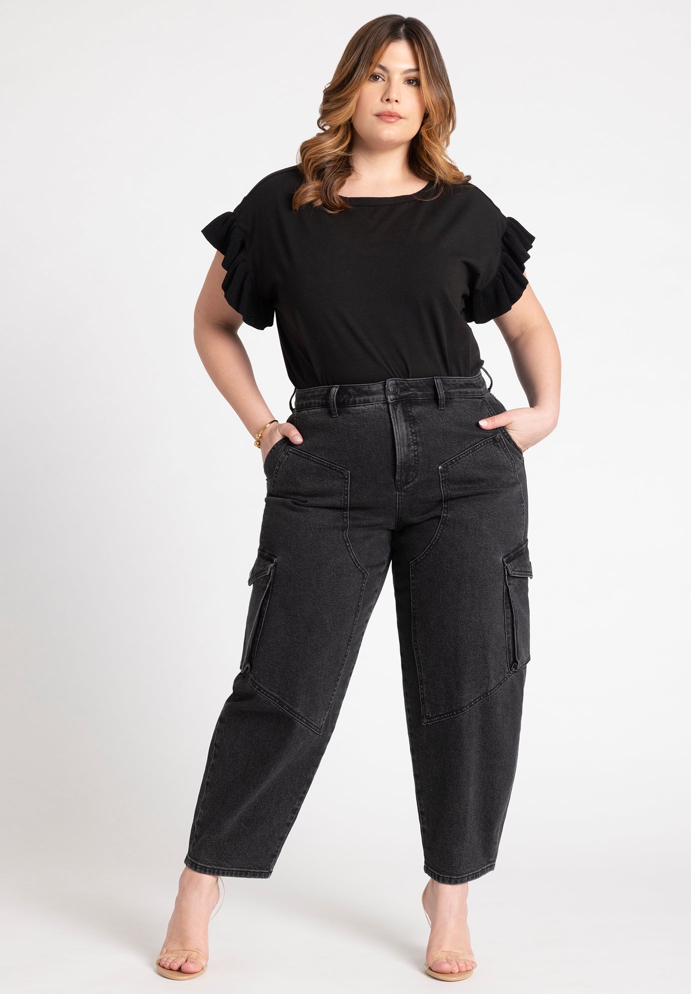 Ruffle Sleeve Tee image number 2