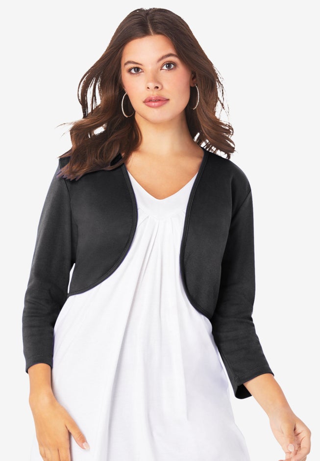 Bolero Cardigan with Three Quarter Sleeves image number 0