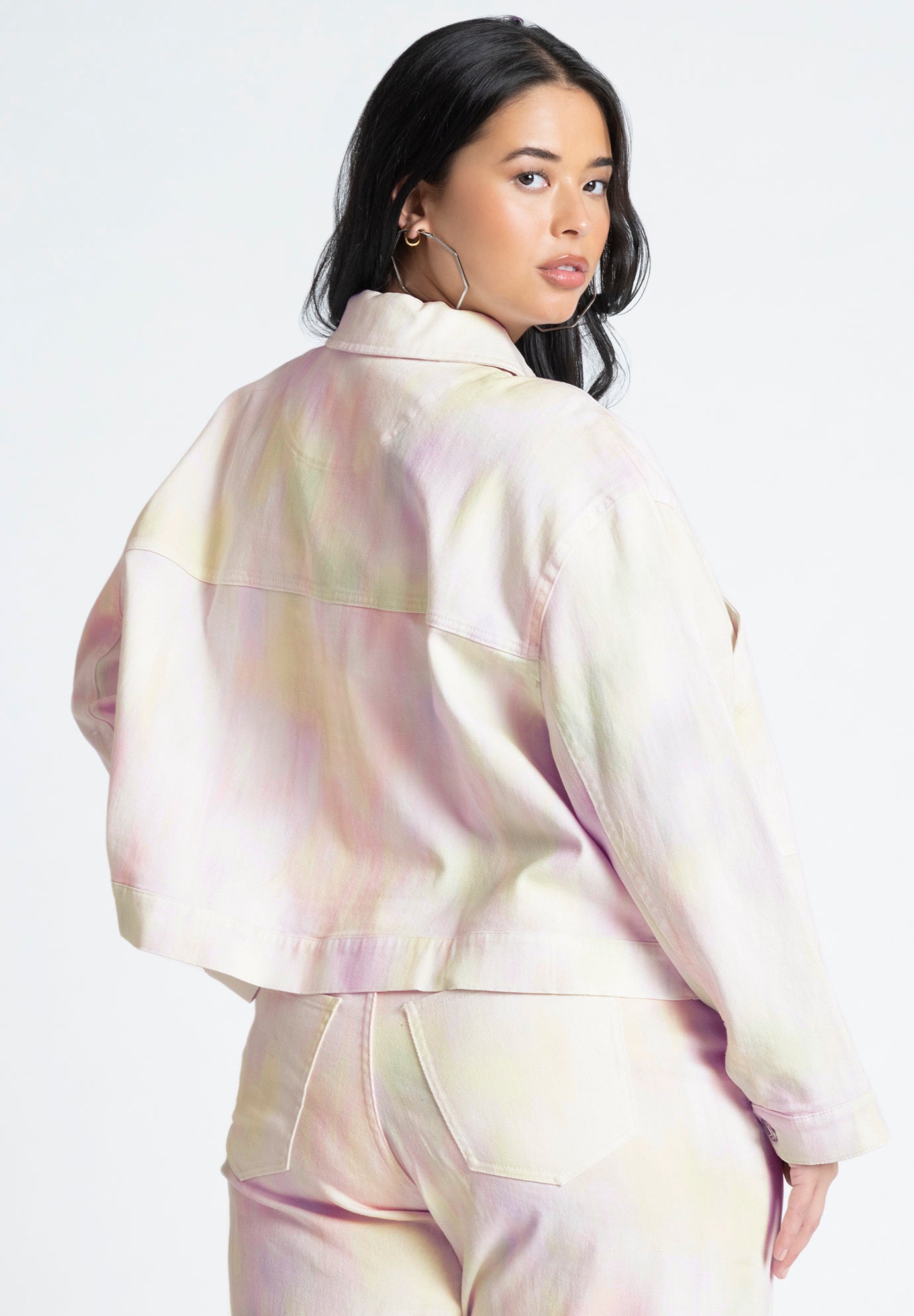 Boxy Denim Jacket With Pocket Detail image number 1