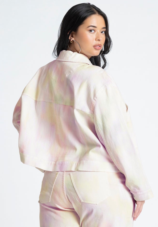 Boxy Denim Jacket With Pocket Detail image number 1