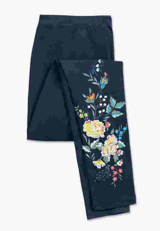Stretch Cotton Embroidered Legging image number 5