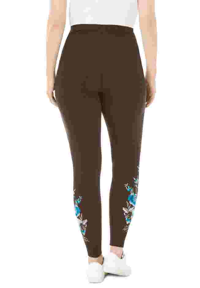 Stretch Cotton Embroidered Legging image number 1