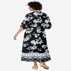 Roll-Tab Sleeve Crinkle Shirtdress image number null