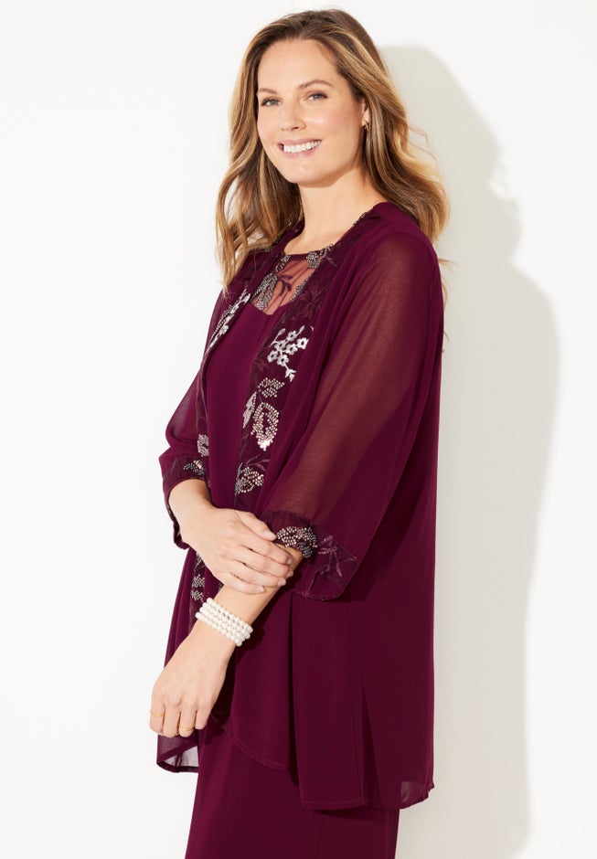 Lavish Lace 3-Piece Pant Set image number 2