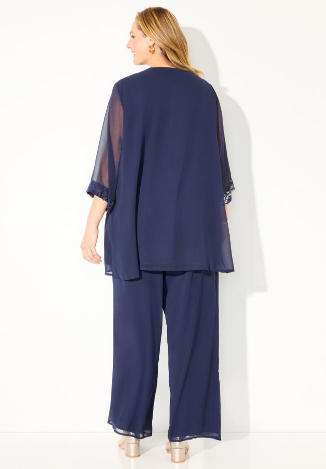 Lavish Lace 3-Piece Pant Suit image number 1