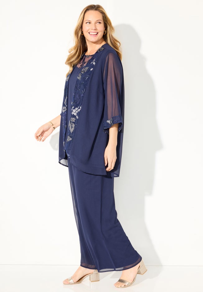 Lavish Lace 3-Piece Pant Suit image number 2