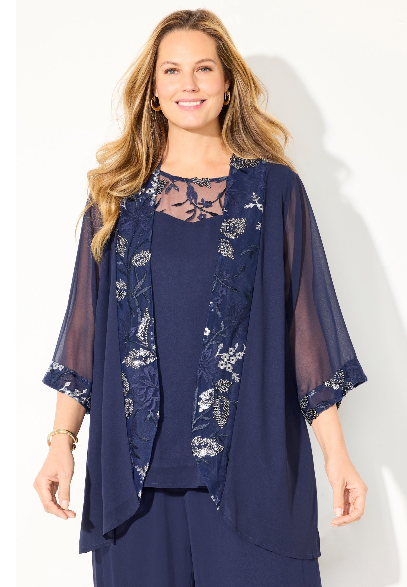 Lavish Lace 3-Piece Pant Suit image number 3