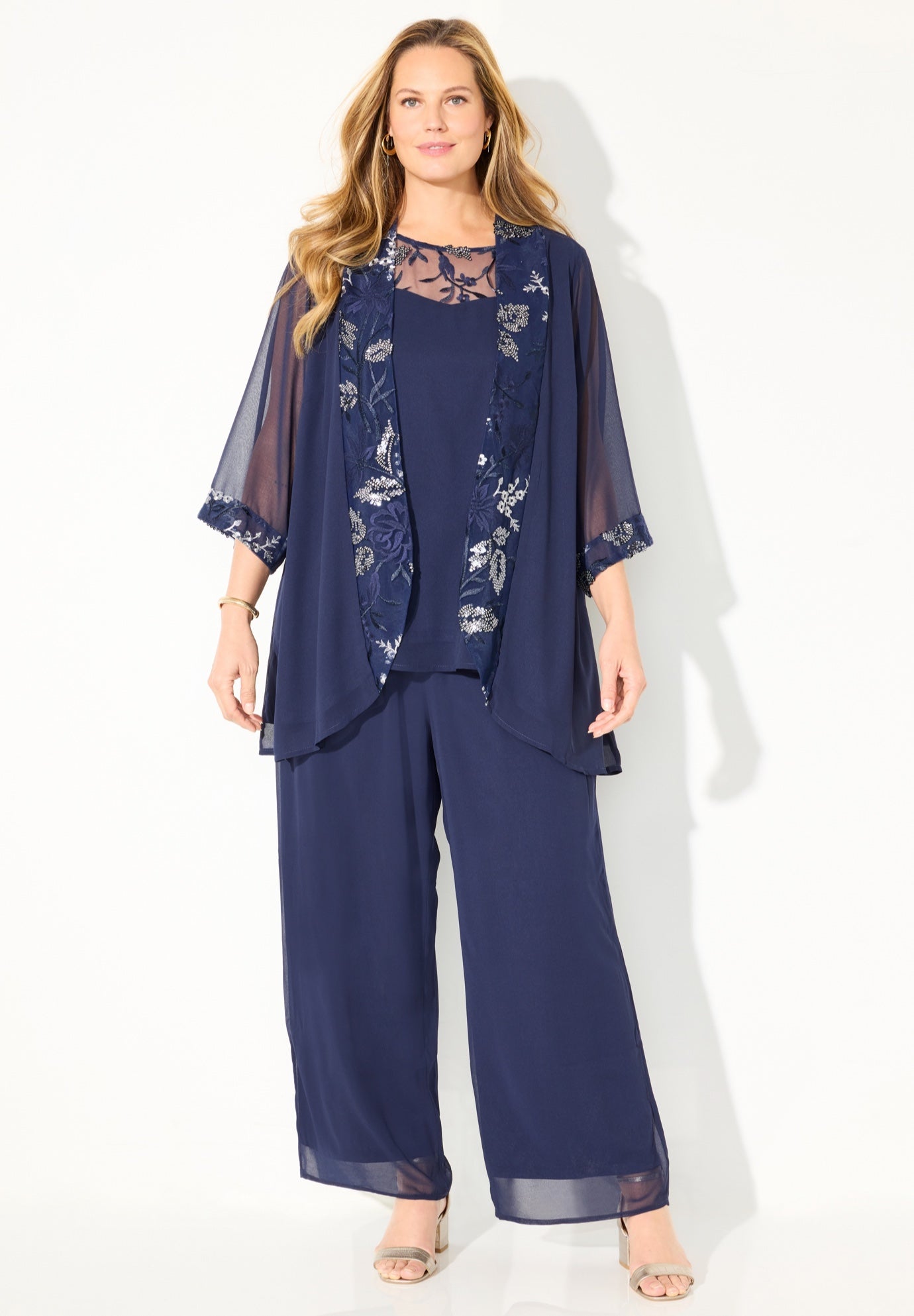 Lavish Lace 3-Piece Pant Suit image number 0