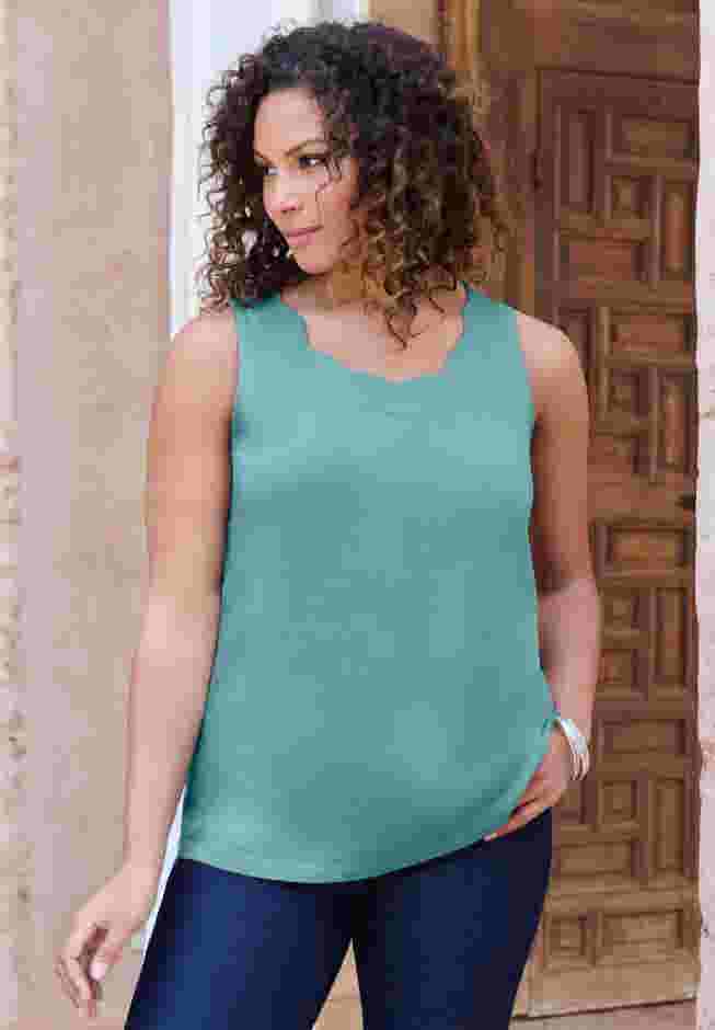 Scalloped Cardigan and Tank Set image number 4