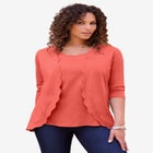 Scalloped Cardigan and Tank Set image number null