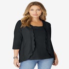 Scalloped Cardigan and Tank Set image number null