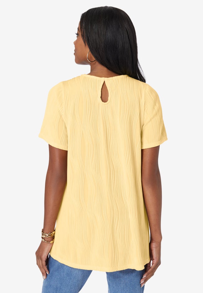 Textured Knit Swing Tee image number 1