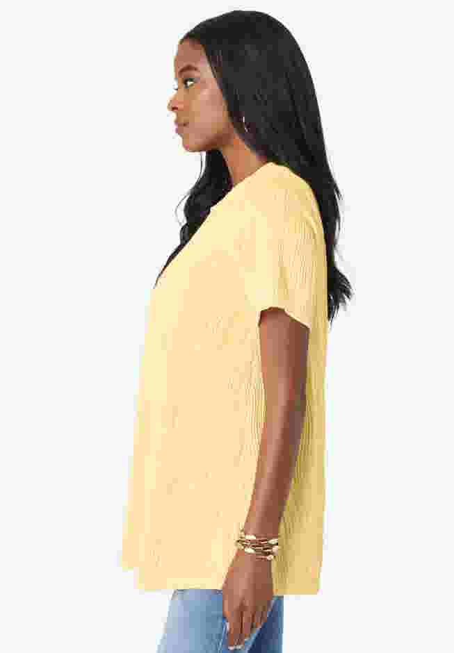 Textured Knit Swing Tee image number 2