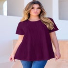 Textured Knit Swing Tee image number null