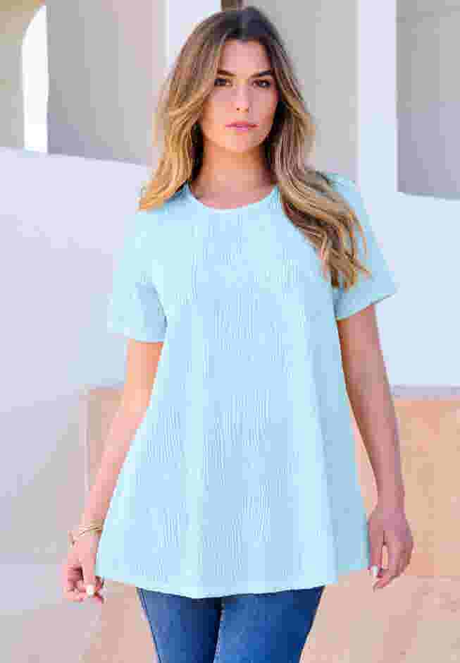 Textured Knit Swing Tee image number 0
