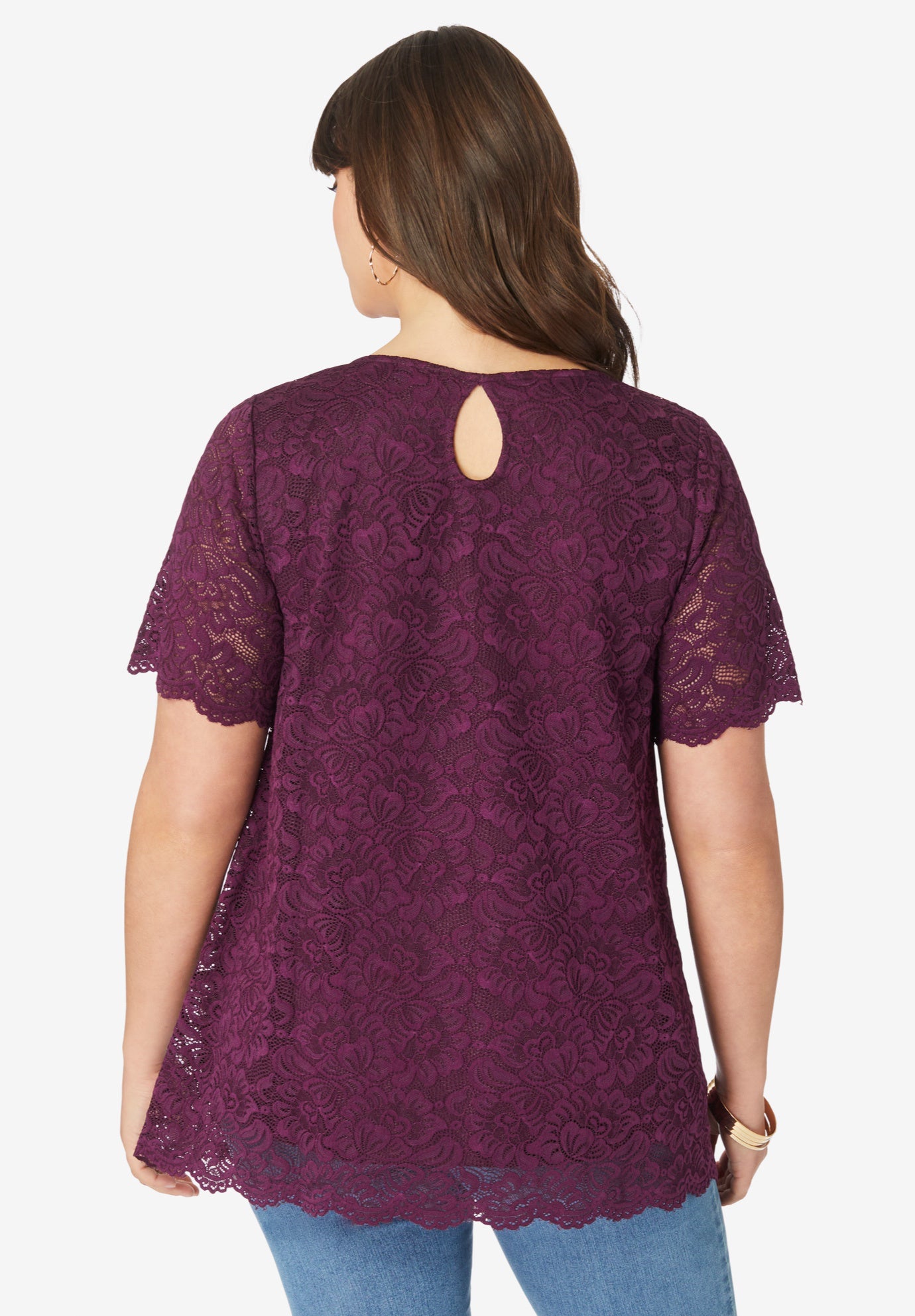 Allover Lace Swing Tee image number 2