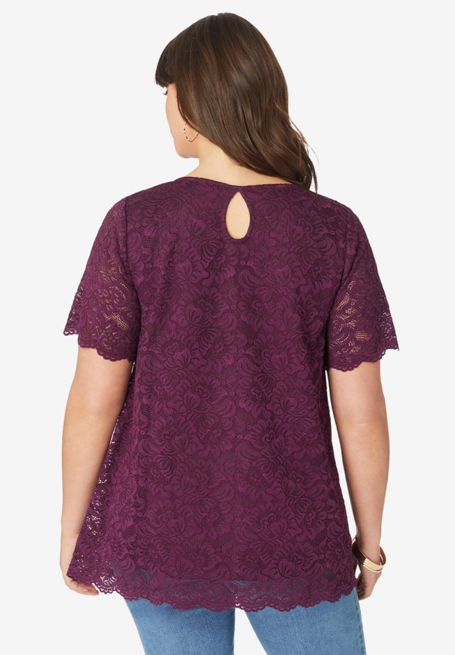 Allover Lace Swing Tee image number 2