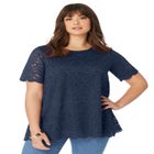 Allover Lace Swing Tee image number null