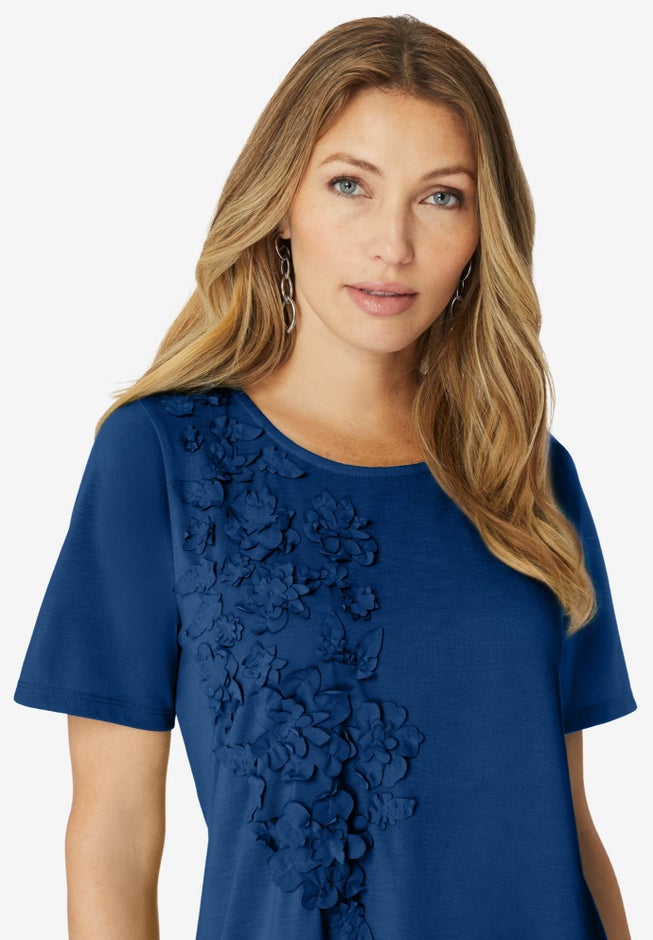 3-D Appliqued Swing Tee image number 5