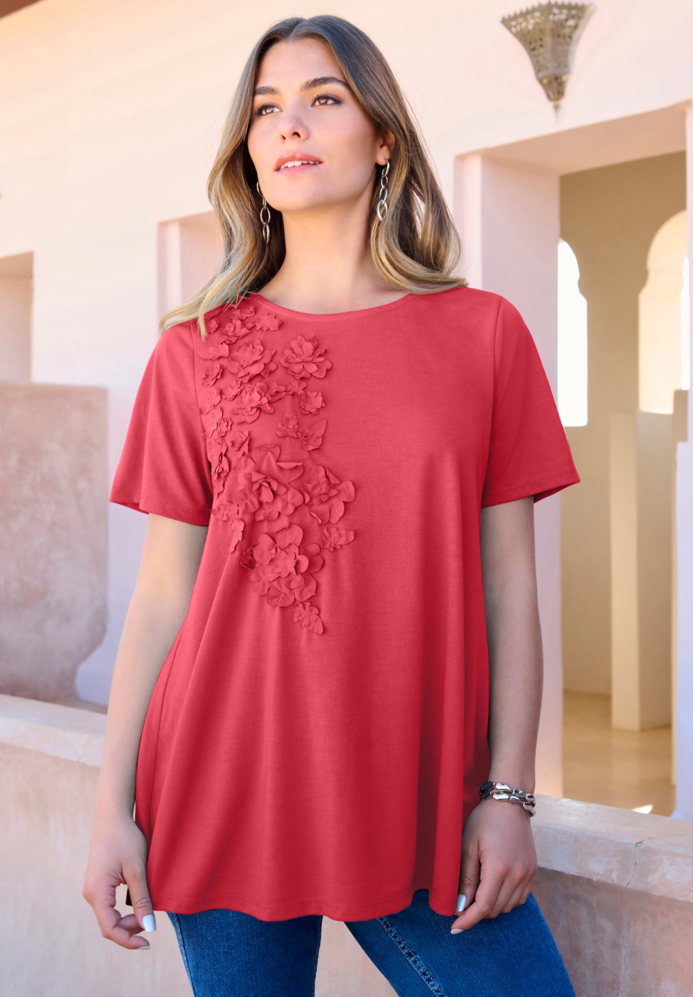 3-D Appliqued Swing Tee image number 6